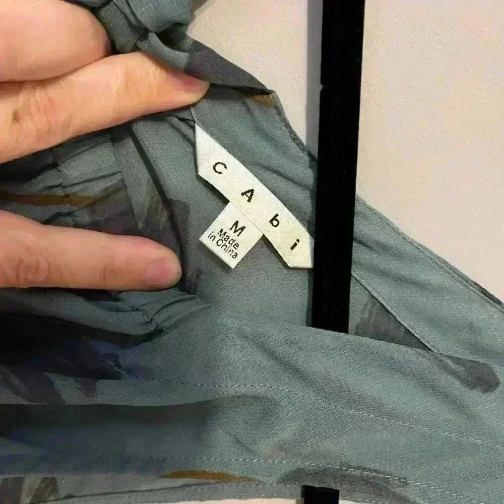 Cabi Tulip Tunic With Back Tie Sheer Blouse Top S… - image 4